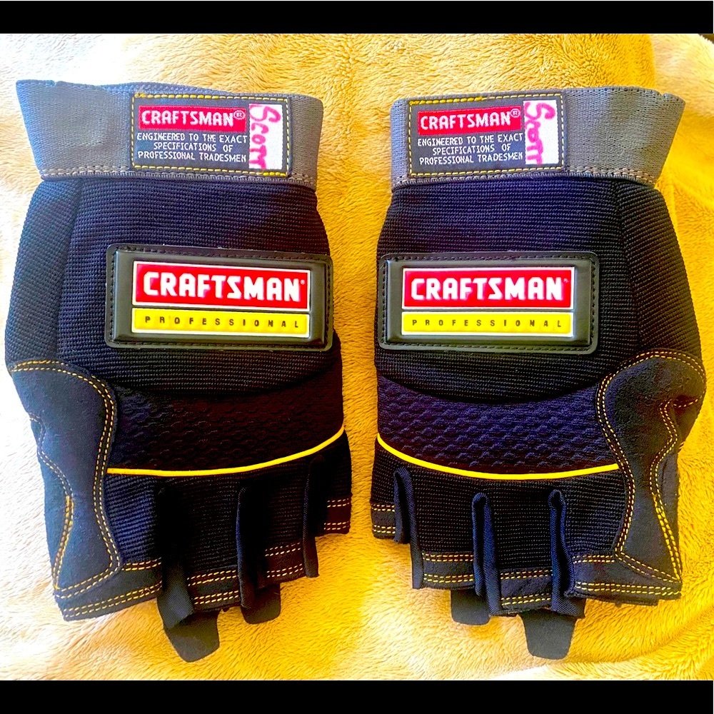 🔨CRAFTSMAN🔨 CARPENTER GLOVES EUC 🧤 - Picture 2 of 11